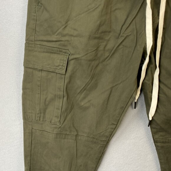 Hyper Denim Drop Crotch Pants Mens XXL Slim Cargo Jogger Tapered Green HD108 NWT - Picture 2 of 12